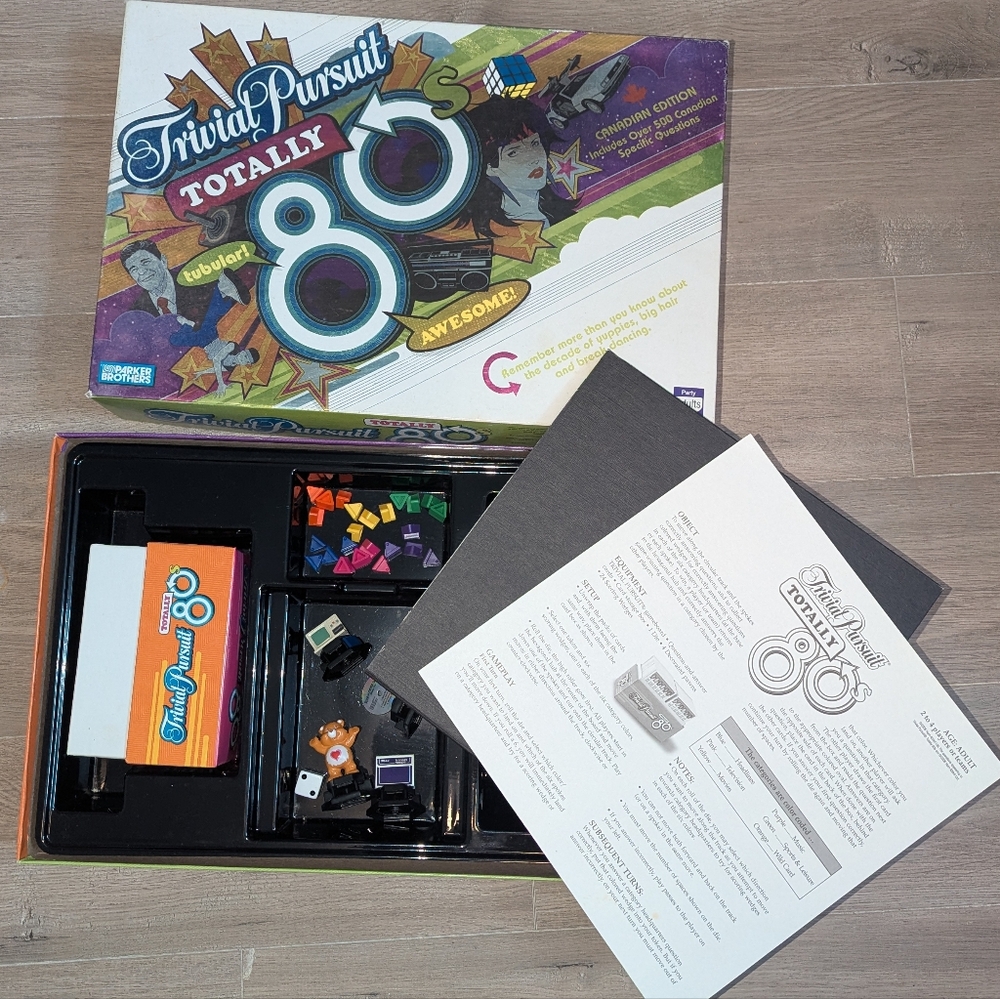 Trivial Pursuit Totally 80's Parker Brothers Hasbro 2005 Board Game